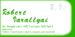 robert varallyai business card